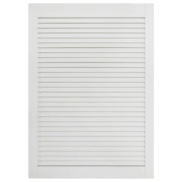 vidaXL Skåplucka lamelldesign vit 69x39,4 cm massiv furu