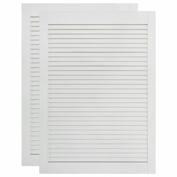 vidaXL skabslåger 2 stk. 69x39,4 cm lameldesign massivt fyr hvid