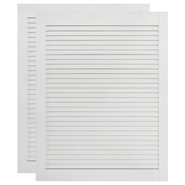 vidaXL skabslåger 2 stk. 61,5x39,4 cm lameldesign massivt fyr hvid