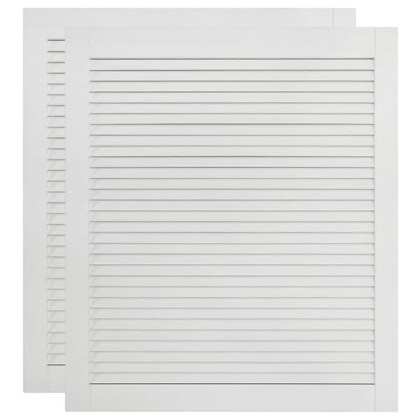 vidaXL Skåpluckor lamelldesign 2 st vit 69x59,4 cm massiv furu