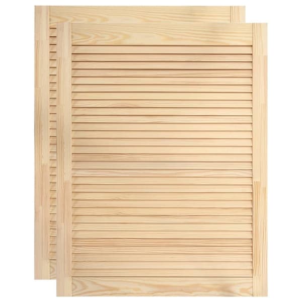 vidaXL Skåpluckor lamelldesign 2 st 69x49,4 cm massiv furu
