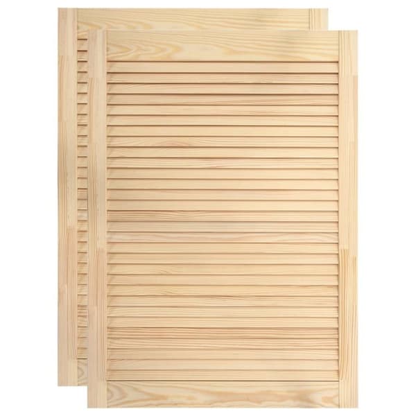 vidaXL Skåpluckor lamelldesign 2 st 69x39,4 cm massiv furu