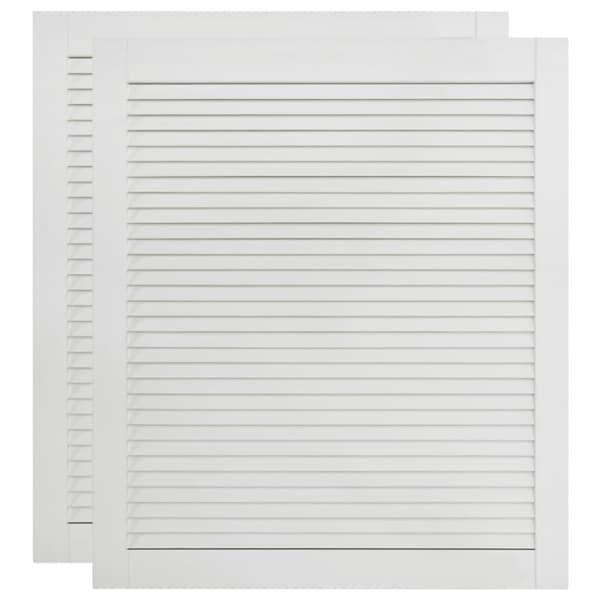 vidaXL Skåpluckor lamelldesign 2 st vit 61,5x49,4 cm massiv furu