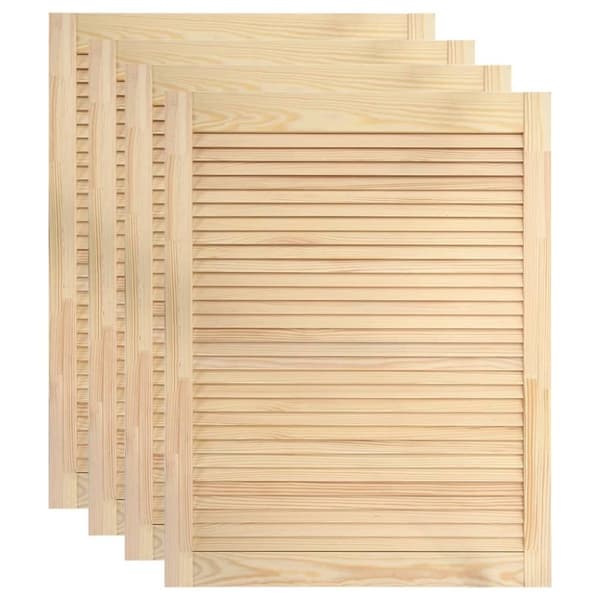 vidaXL Skåpluckor lamelldesign 4 st 61,5x39,4 cm massiv furu