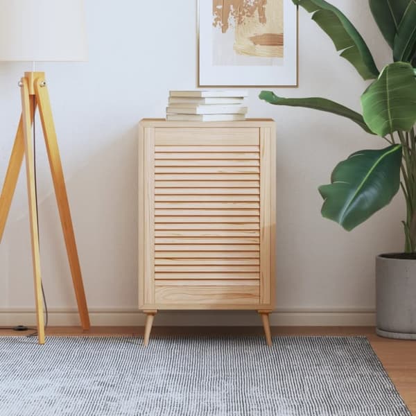 vidaXL Skåplucka lamelldesign 69x49,4 cm massiv furu