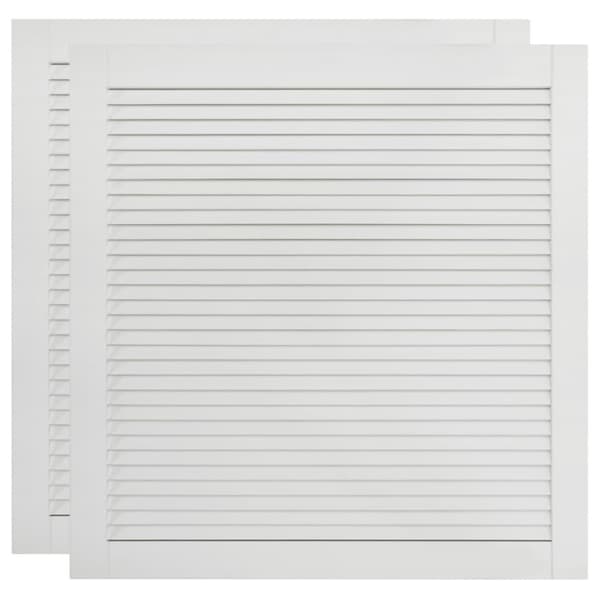 vidaXL Skåpluckor lamelldesign 2 st vit 61,5x59,4 cm massiv furu