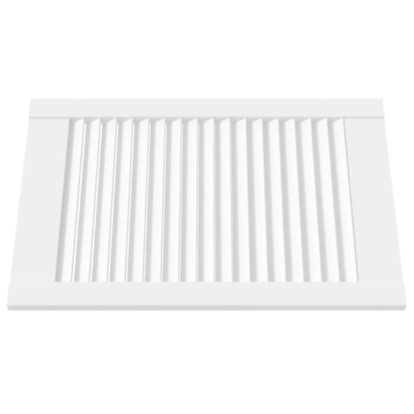vidaXL Skåplucka lamelldesign vit 61,5x39,4 cm massiv furu
