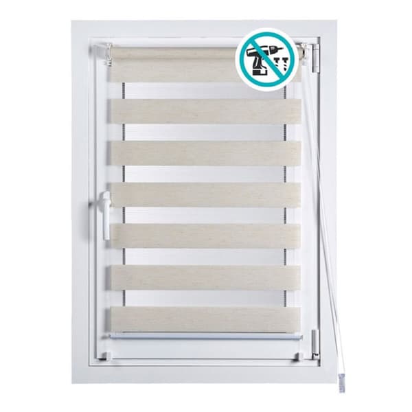 Rullpersienner Stor Planet Clip&Fix Night&Day Beige 150 x 180 cm