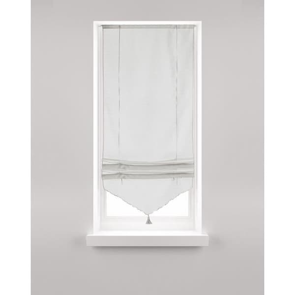 Store Relevable - Vävt i Frankrike - Vit - 73 x 165 cm - Pompon - Klar att sätta upp