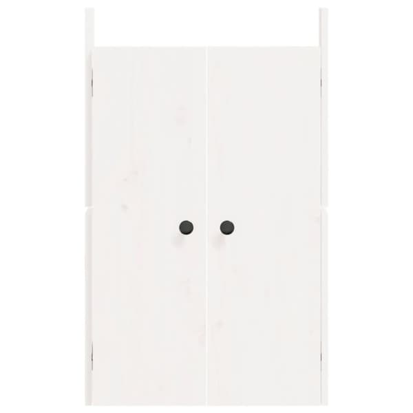 vidaXL låge til udendørs køkkenskab 50x9x82 cm massivt fyrretræ hvid
