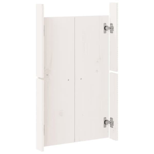 vidaXL låge til udendørs køkkenskab 50x9x82 cm massivt fyrretræ hvid