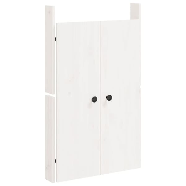 vidaXL låge til udendørs køkkenskab 50x9x82 cm massivt fyrretræ hvid