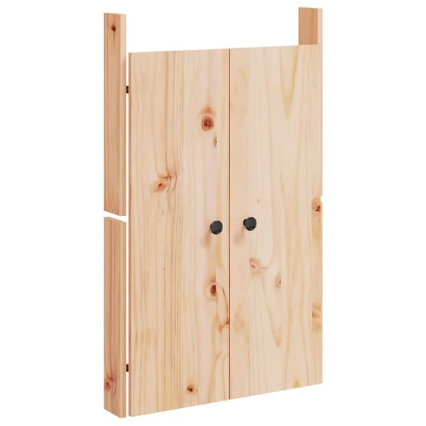vidaXL Ulkokeittiökaapin ovet 2 kpl 50x9x82 cm täysi mänty