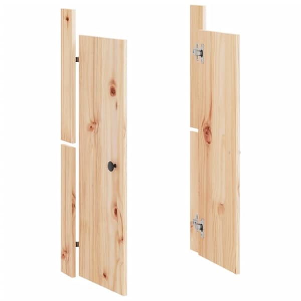 vidaXL Ulkokeittiökaapin ovet 2 kpl 50x9x82 cm täysi mänty