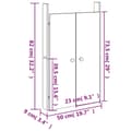 Pikkukuva 10 / 10: vidaXL Ulkokeittiökaapin ovet 2 kpl 50x9x82 cm täysi mänty