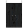 Miniatyrbilde 5 av 10: vidaXL Utekjøkkendører 2 stk svart 50x9x82 cm heltre furu