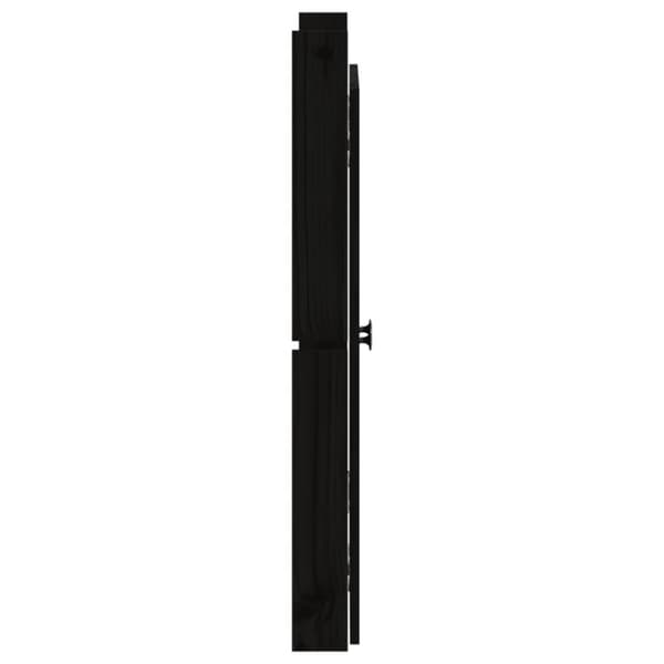 vidaXL Utekjøkkendører 2 stk svart 50x9x82 cm heltre furu