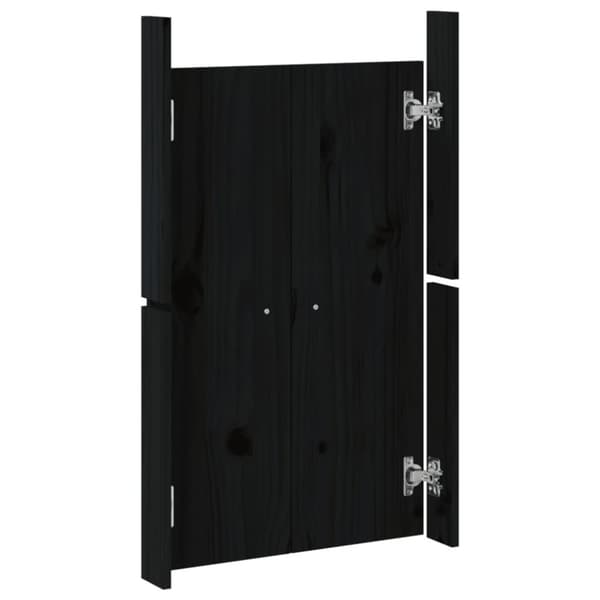 vidaXL Utekjøkkendører 2 stk svart 50x9x82 cm heltre furu