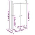 Miniatyrbilde 10 av 10: vidaXL Utekjøkkendører 2 stk svart 50x9x82 cm heltre furu