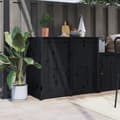 Miniatyrbilde 2 av 10: vidaXL Utekjøkkendører 2 stk svart 50x9x82 cm heltre furu