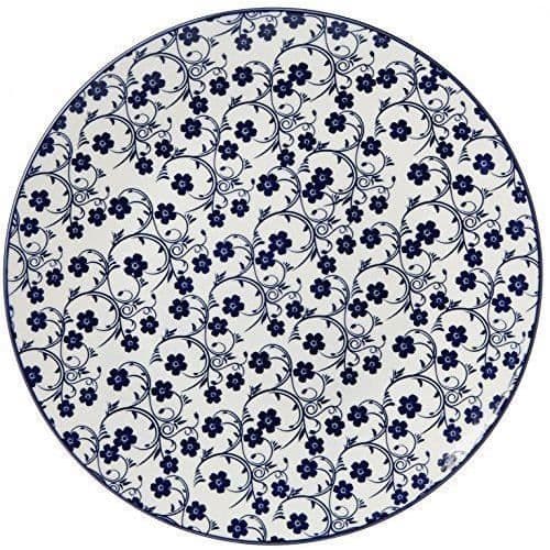 Ritzenhoff &amp; Breker Royal Sakura Set med 4 stycken Tallrikar 26,5 cm Diameter Porslin Blå-Vit