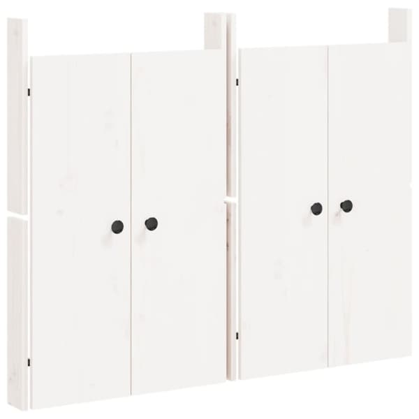 vidaXL Ulkokeittiökaapin ovet 2 kpl valkoinen 50x9x82 cm täysi mänty