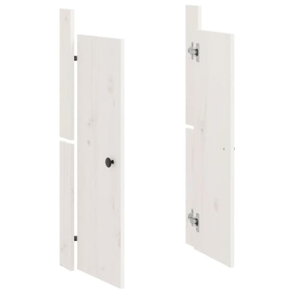vidaXL Köksluckor för utomhusbruk 2 st vit 50x9x82 cm massiv furu