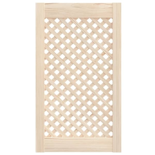 vidaXL Kaapin ovet ristikkomuotoilu 2 kpl 39,5x69 cm täysi mänty