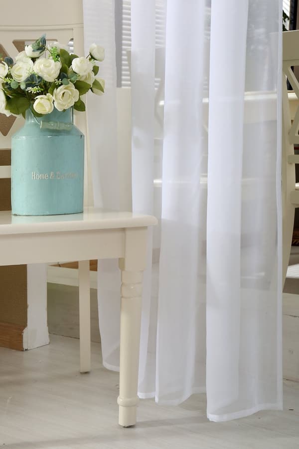 Rootz Voile Gardiner - Draperer - Vinduesbeklædning - Sheers - Paneler - Persienner - Hvide - 140x245 cm
