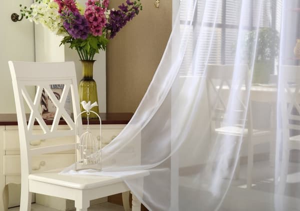 Rootz Voile Gardiner - Draperer - Vinduesbeklædning - Sheers - Paneler - Persienner - Hvide - 140x245 cm