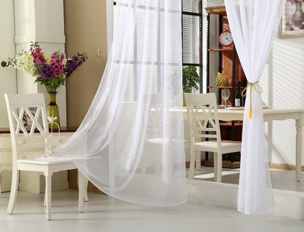 Rootz Voile Gardiner - Draperer - Vinduesbeklædning - Sheers - Paneler - Persienner - Hvide - 140x245 cm