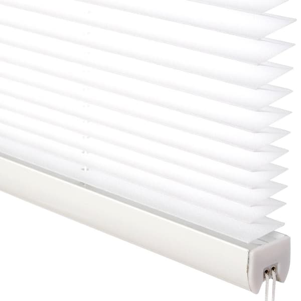 Rootz Plisse plisségardin - Vinduesskærm - Solcreme - Lysfilter - Privatskærm - Rummørkning - Mørklægningsgardin - Hvid - 60x130cm