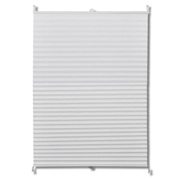 Plisse Kaihdin 60x125cm Valkoinen Laskosverhot