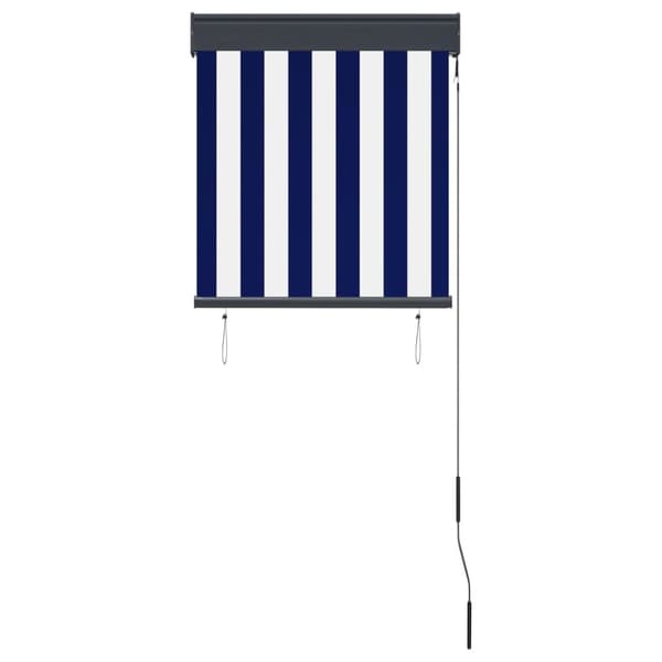 udendørs rullegardin 60x250 cm blå og hvid