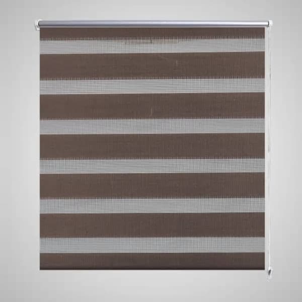 rullegardin i zebradesign 100 x 175 cm kaffefarvet