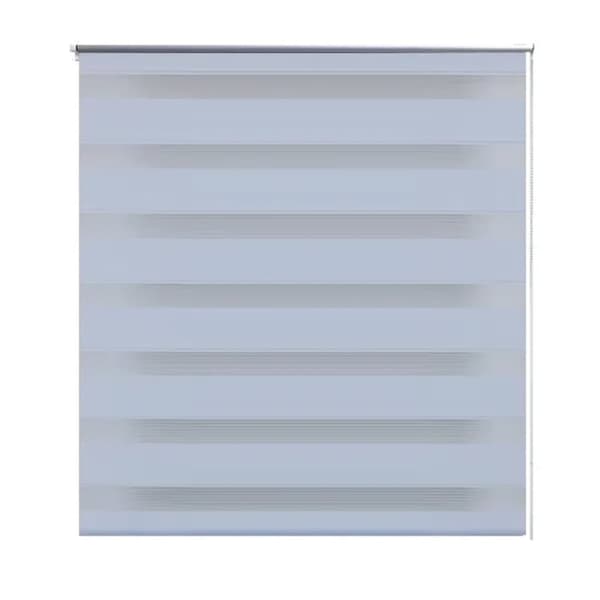 Rullegardin i zebradesign 140 x 175 cm hvid