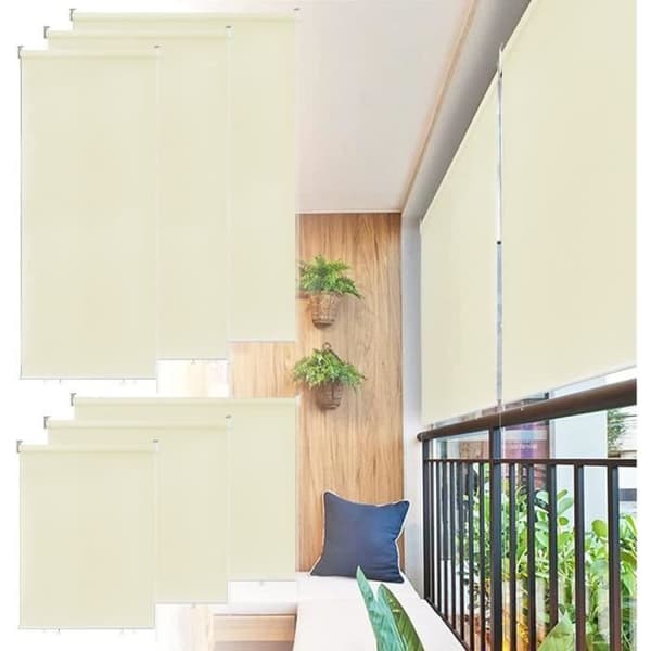 Utebutik vertikal - LZQ - Vattentät - Beige - 180 x 140 cm - UV-skydd
