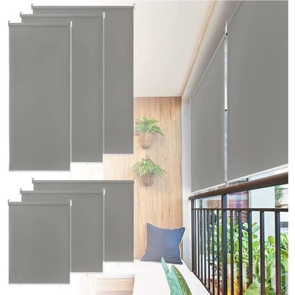 Utvändig vertikal förvaring - LZQ - Vattentät - Grå - 140 x 240 cm - Solskydd