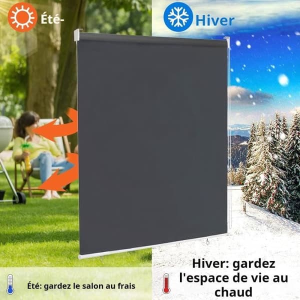 Vertikal utomhus förvaring - LZQ - 140 x 140 cm - Vattentät - UV-skydd - Mörkgrå