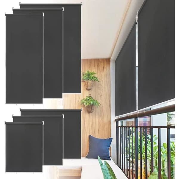 Vertikal utomhus förvaring - LZQ - 140 x 140 cm - Vattentät - UV-skydd - Mörkgrå
