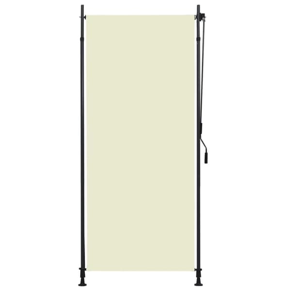udendørs rullegardin 100x270 cm cremefarvet