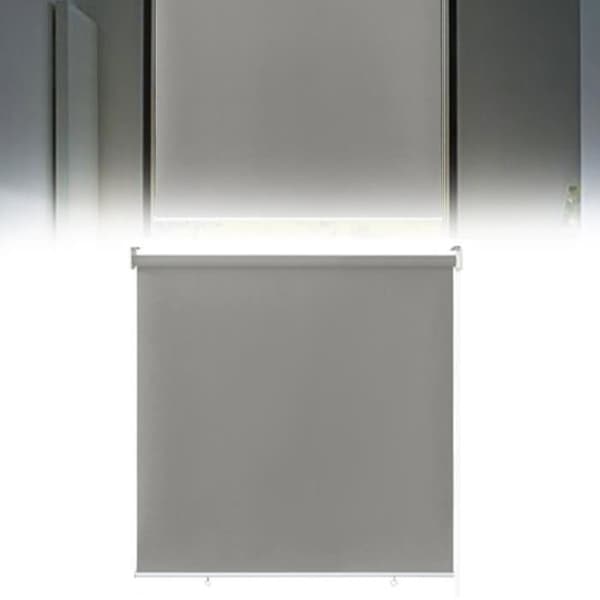 YUENFONG Utomhusgardin - Vertikal rullgardin Sekretessskärm för balkong Solskydd UV-skydd 140 x 140 cm, Grå