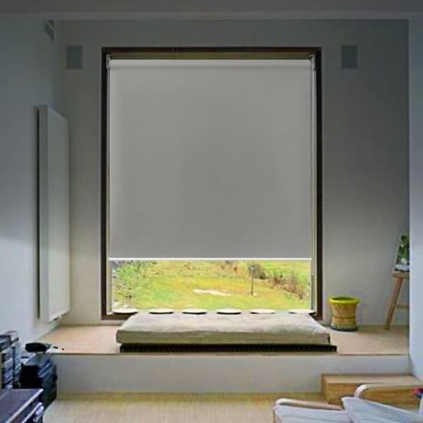 Vertikal rullgardin - YUENFONG - 180 x 140 cm - UV-skydd - Grå - Enkel installation