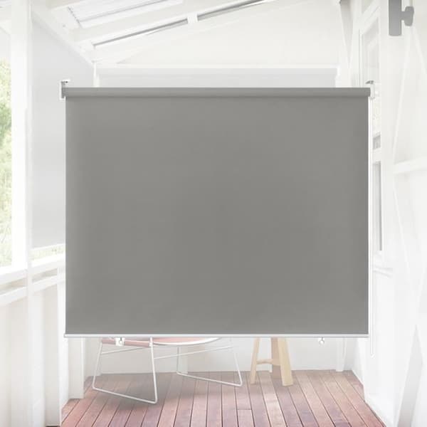 Vertikal rullgardin - YUENFONG - 180 x 140 cm - UV-skydd - Grå - Enkel installation