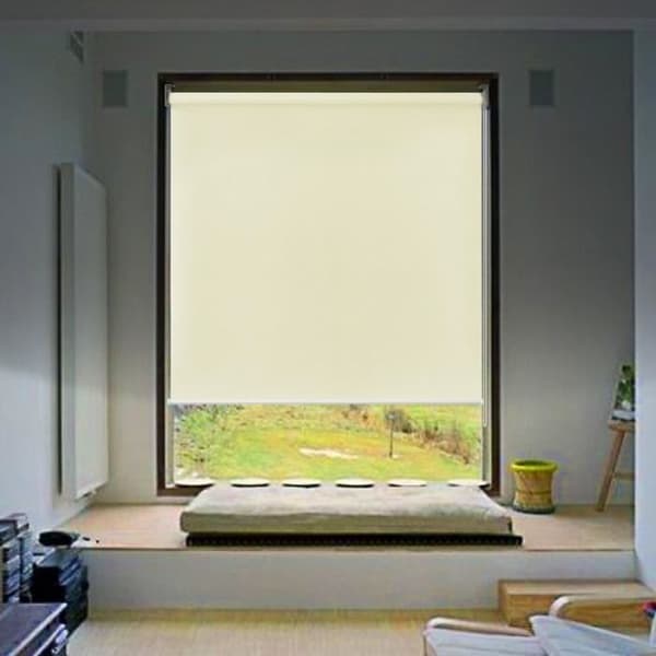 YUENFONG Utegardin - Vertikal rullgardin Sekretessskärm för balkong Solskydd UV-skydd 180 x 140 cm, Beige