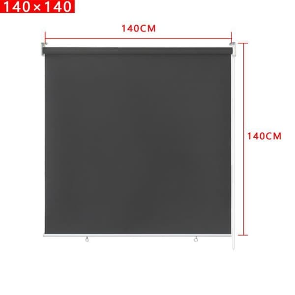 YUENFONG Exteriörgardin - Vertikal rullgardin Sekretessskärm för balkong Solskydd UV-skydd 140 x 140 cm, Antracit