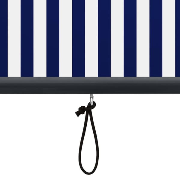 vidaXL Rullgardin utomhus 80x250 cm blå och vit - Rullgardiner & persienner