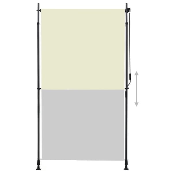 vidaXL Rullgardin utomhus 120x270 cm gräddvit -  Rullgardiner & persienner