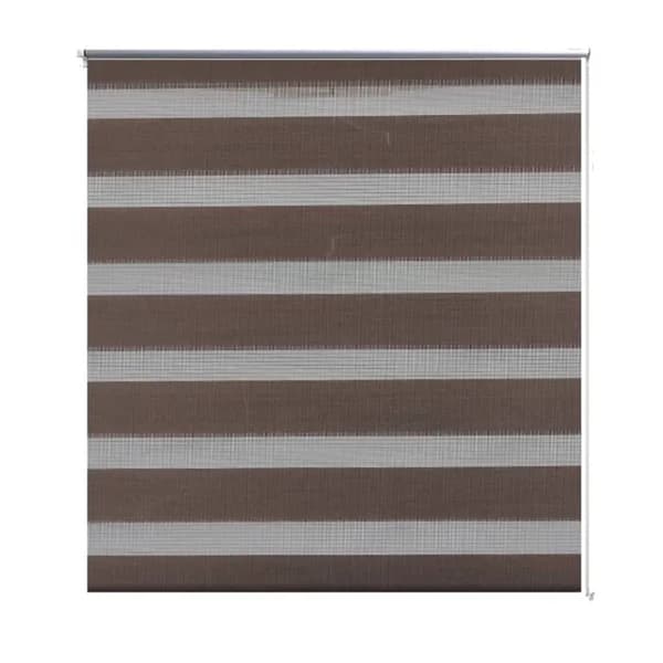 Zebra rullakaihdin 140 x 175 cm kahvinruskea -  Sälekaihtimet & rullaverhot