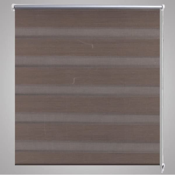 Zebra rullakaihdin 140 x 175 cm kahvinruskea -  Sälekaihtimet & rullaverhot
